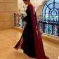 Burgundy noble and elegant backless beaded ribbon impressive long velvet ball gown evening dress party dress nv2597