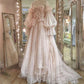 Pink gorgeous elegant exquisite lace long tulle sweet ball gown evening dress nv3387