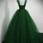 Green Tulle Beaded Sweetheart Long A-Line Prom Gown Evening Gown Party Dress nv2145