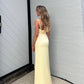 Yellow Fashion Beaded Slim Fit Long Evening Gown Ball Gown nv1976