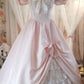 Pink Sweet Tulle Lace Short Sleeve Long Ball Gown Evening Dress banquet outfit nv2993