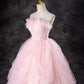 Robe de soirée longue en tulle rose Robe de soirée rose Sweet 16 ans Robe de bal nv2030