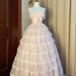 Pink Off Shoulder Multi-layered Tulle Long Party Dress Gorgeous Prom Dress Formal Dress nv2726