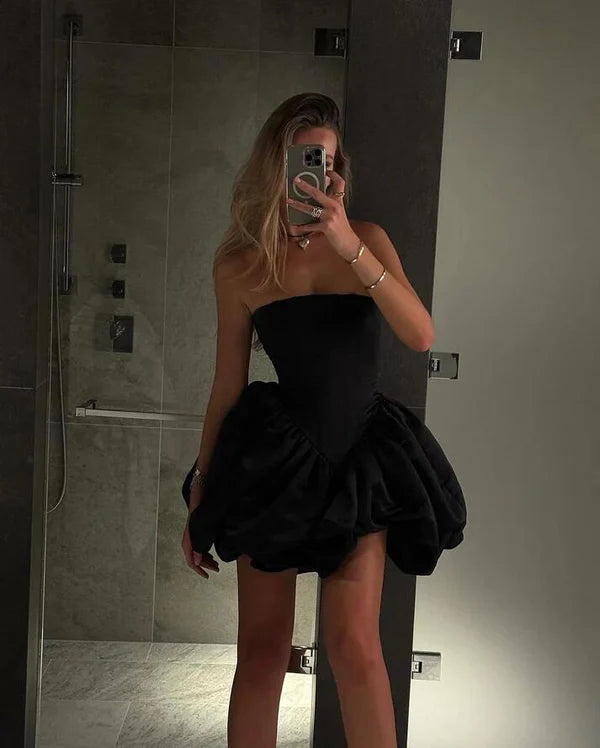 Black short homecoming dress cocktail dress prom dress nv1894