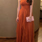 Elegant Off Shoulder A-Line Long Ball Gown Wedding Guest Dress nv1989