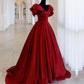 Rot Mode Elegante lange satin ballkleider abendkleid Party Kleid nv3414