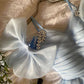 Blue sweet elegant short sleeve tulle short rhinestone embellished homecoming dress party dress nv3002