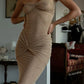 Champagne Fashion Bodycon Evening Dress Prom Dress Party Dress nv1866