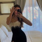 Black fashion chic stitching feather slim sexy women's long evening dress party high slit dress nv2934