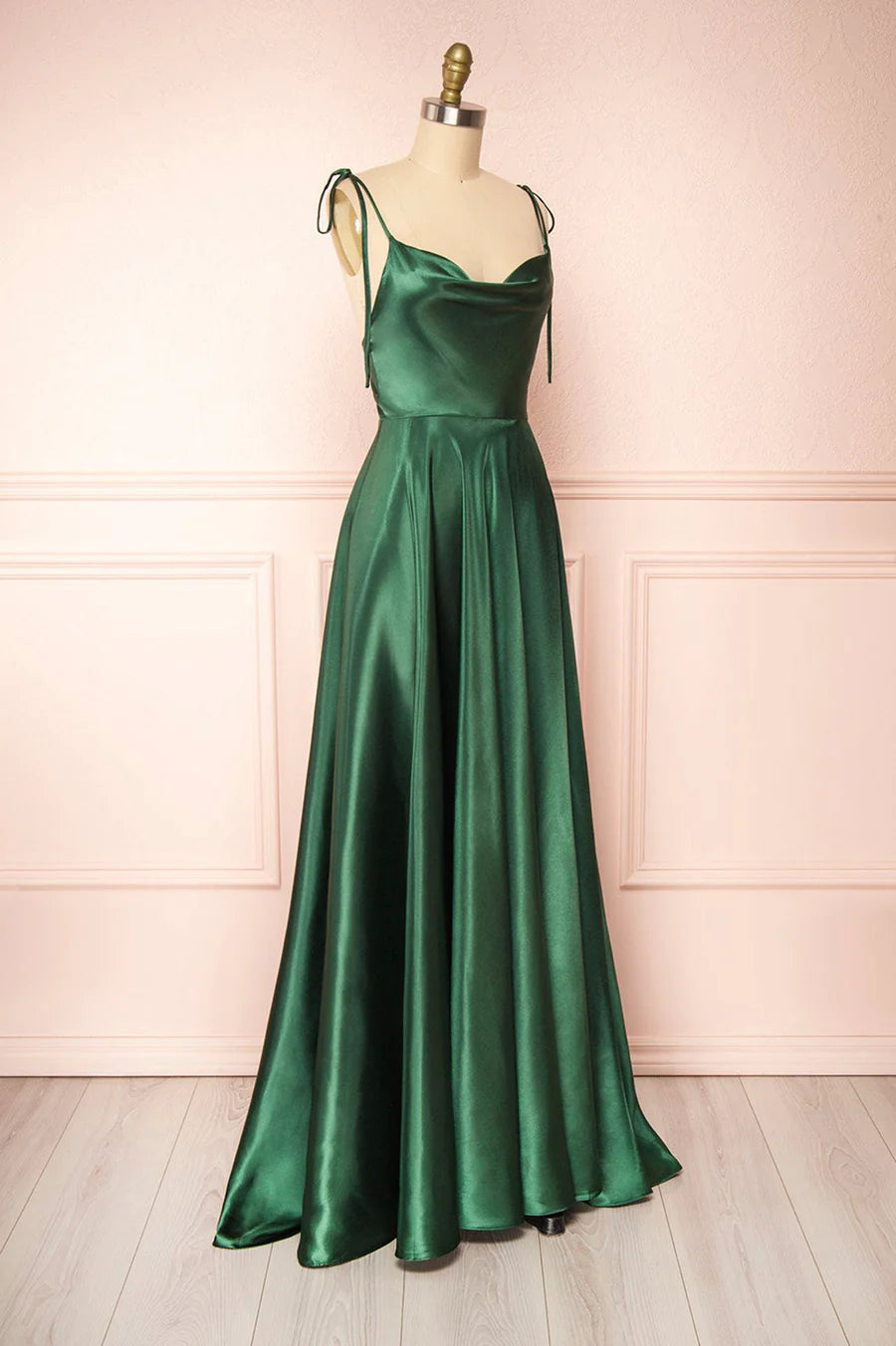 Simple Satin Long Prom Dresses, A-Line Formal Evening Dresses nv1451