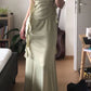 Green beautiful elegant ruffled mermaid long ball gown evening dress party dress nv2373