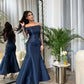 Dark blue simple elegant shiny long prom dress evening gown party dress nv2471