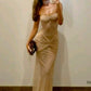 Champagne Fashion Bodycon Evening Dress Prom Dress Party Dress nv1866