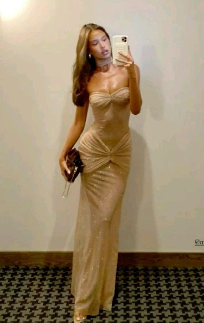 Champagne Fashion Bodycon Evening Dress Prom Dress Party Dress nv1866