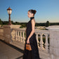 Black suspenders stylish elegant long short ball gown evening dress nv3163