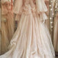 Pink gorgeous elegant exquisite lace long tulle sweet ball gown evening dress nv3387