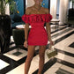 Red Short Homecoming Dress Satin Ruffle Sleeve Off-The-Shoulder Mini Dress nv1733