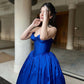 Blue stylish elegant off-the-shoulder long impressive ball gown party dress evening dress ribbons galore dress to impress nv2578