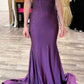 Purple Spaghetti Strap Shiny Sequins Fishtail Long Ball Gown Evening Dress nv2974