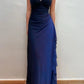 Blue Fashion Gradient Shiny Elegant Sleeveless Strap Long Chiffon Floor-Length Prom Dress, Evening Dress, Party Dress nv3698