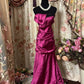 Purple Retro Elegant Strapless Long Ball Gown Evening Dress nv2975