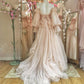 Pink gorgeous elegant exquisite lace long tulle sweet ball gown evening dress nv3387