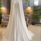 Ivory white gorgeous exquisite lace beading A-line long tulle cape ball gown evening dress wedding dress nv8