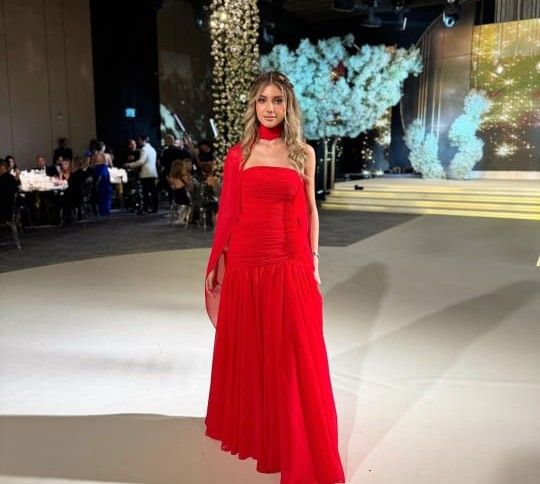 Red Fashion Slim Strapless Off-shoulder Long Ball Gown Evening Dress Party Dress With Ribbon nv2468