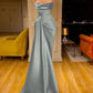 Fashion ruffled spaghetti strap mermaid ball gown evening dress nv2041