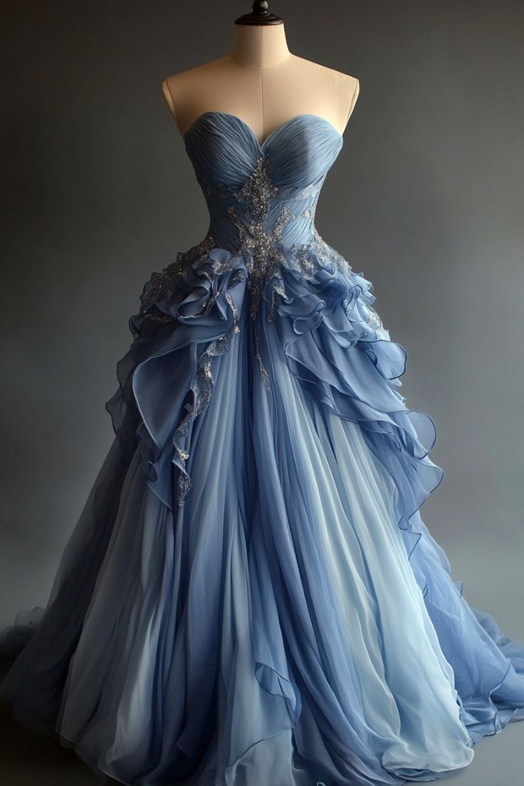 Robe de soirée en tulle bleu à décolleté en cœur brillant, magnifique et élégante, robe de mariée nv3358