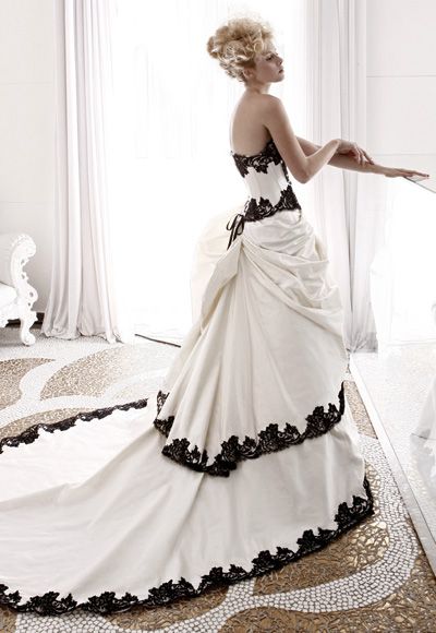 White Black Lace Tube Beaded Elegant Long Ball Gown Evening Dress Wedding Dress with Gloves nv2914