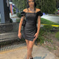 Black ruffle strap bodycon short party dress homecoming dress nv2121