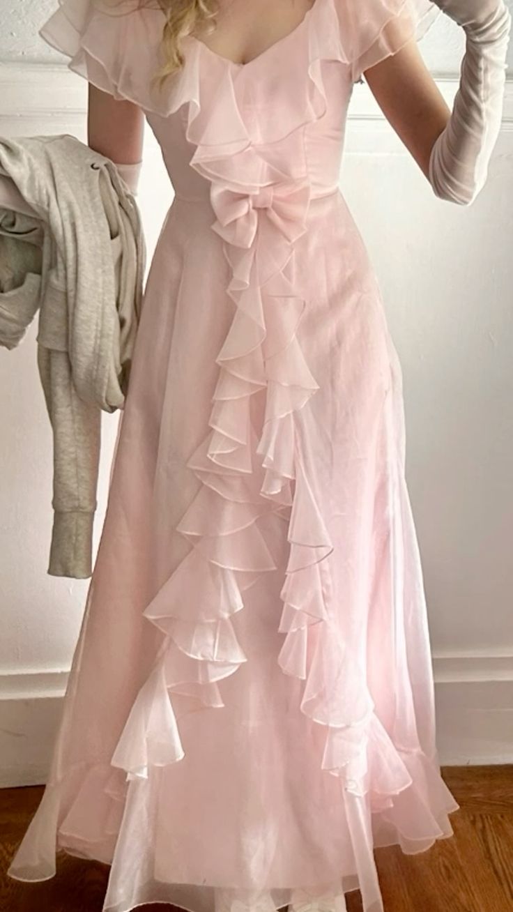 Pink sweet cute long tulle ball gown evening dress Christmas holiday party dress nv3065