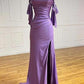 Off Shoulder Mermaid Bridesmaid Dresses Tight Prom Dresses Long Formal Evening Gowns with Slit nv1628