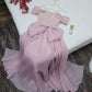 Light pink shiny sequins elegant long tulle ball gown evening dress nv3172