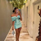 Tiffany blue dress short prom dress homecoming dress nv1789