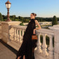 Black suspenders stylish elegant long short ball gown evening dress nv3163