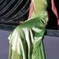 Green off the shoulder bodycon velvet satin long vintage ball gown evening dress nv1931