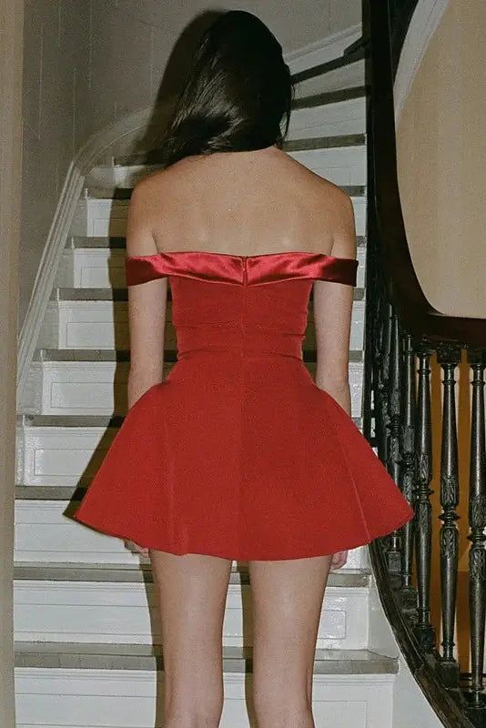 Red short party dress homecoming dress birthday dress evening dress prom dress nv1806