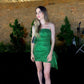 Green Sequin Spaghetti Strap Homecoming Dress Short Prom Dress nv2092