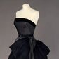 Black vintage velvet elegant long ball gown evening dress nv2941