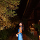 Blue fashion simple elegant sling long slit ball gown evening dress party dress nv2453