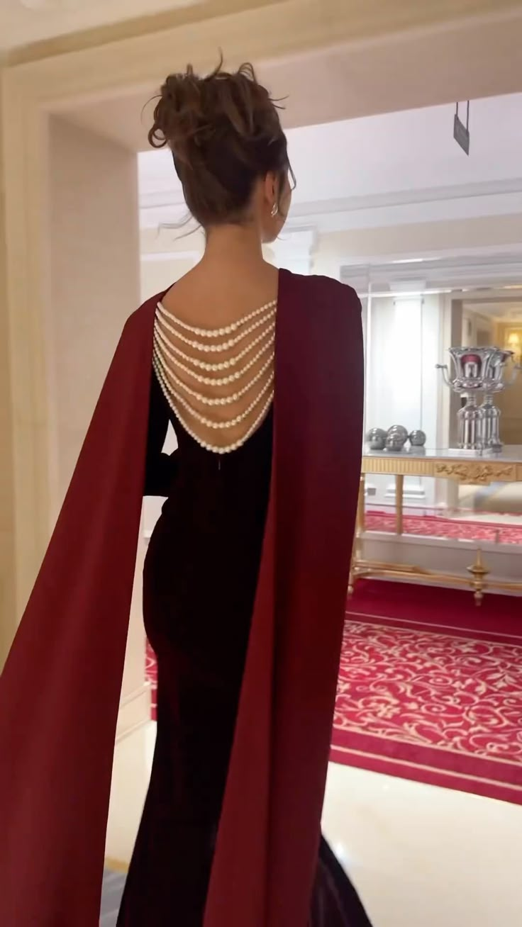 Burgundy noble and elegant backless beaded ribbon impressive long velvet ball gown evening dress party dress nv2597