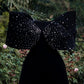 Black gorgeous fashion shiny sequins short bow homecoming dress party dress evening dress nv3233