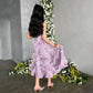 Lilac Off Shoulder Wave Tiered Mini Party Dress Birthday Outfit Evening Dress Prom Dress nv2049