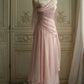 Sweet Elegant Pink Pearl Long tulle Ball Gown Evening Dress Party Dress nv3417