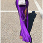 Elegant purple backless ball gown purple wedding guest attire evening dress party dress nv1851