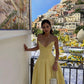 Yellow fashion simple sexy and charming tight A-line sleeveless off-shoulder long strapless corset dress prom dress evening dress party dress wedding guest party dress elegant formal dress nv2537