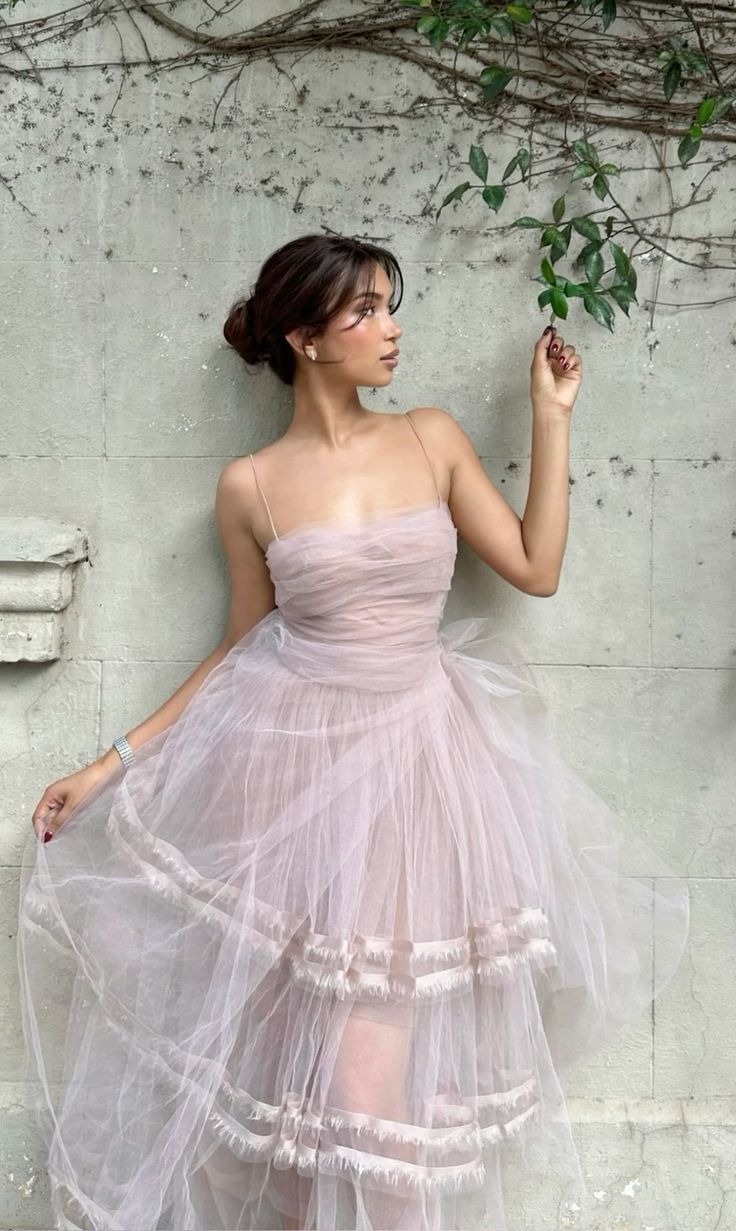 Pink Spaghetti Strap Fashion Short Tulle Prom Dress Evening Dress Homecoming Dress Party Dress nv3012