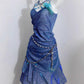 Blue Sparkling Sequin Spaghetti Strap Short Homecoming Dress Party Gown nv3023